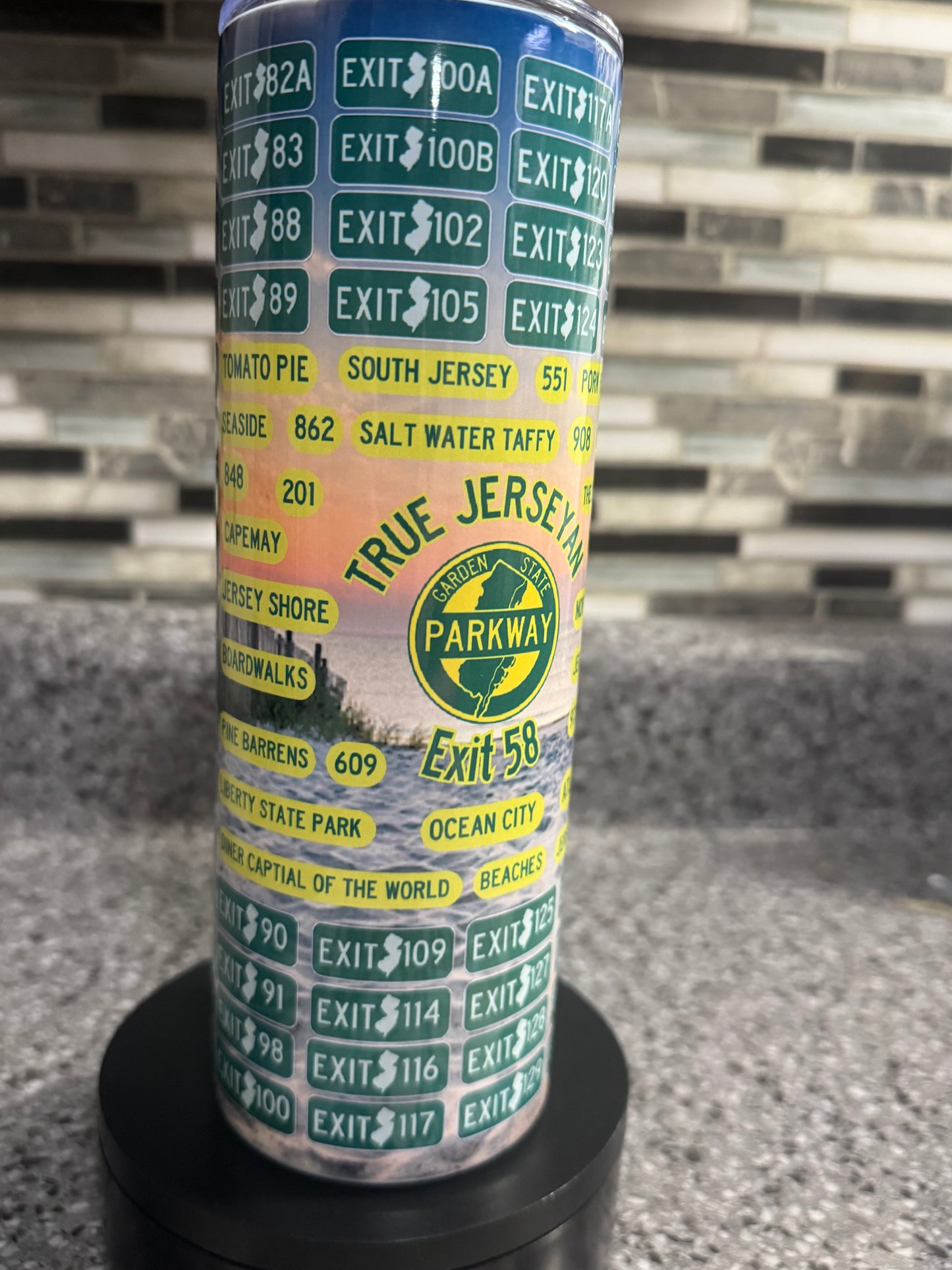 Garden State Parkway Exits 20 oz Tumbler