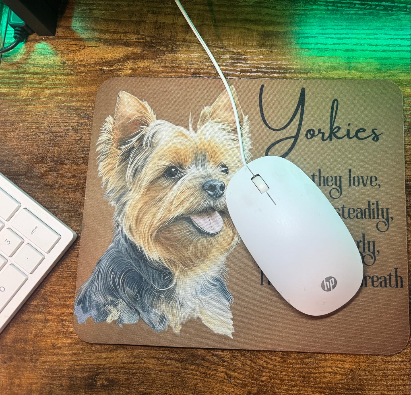 Yorkie Square Mouse Pad