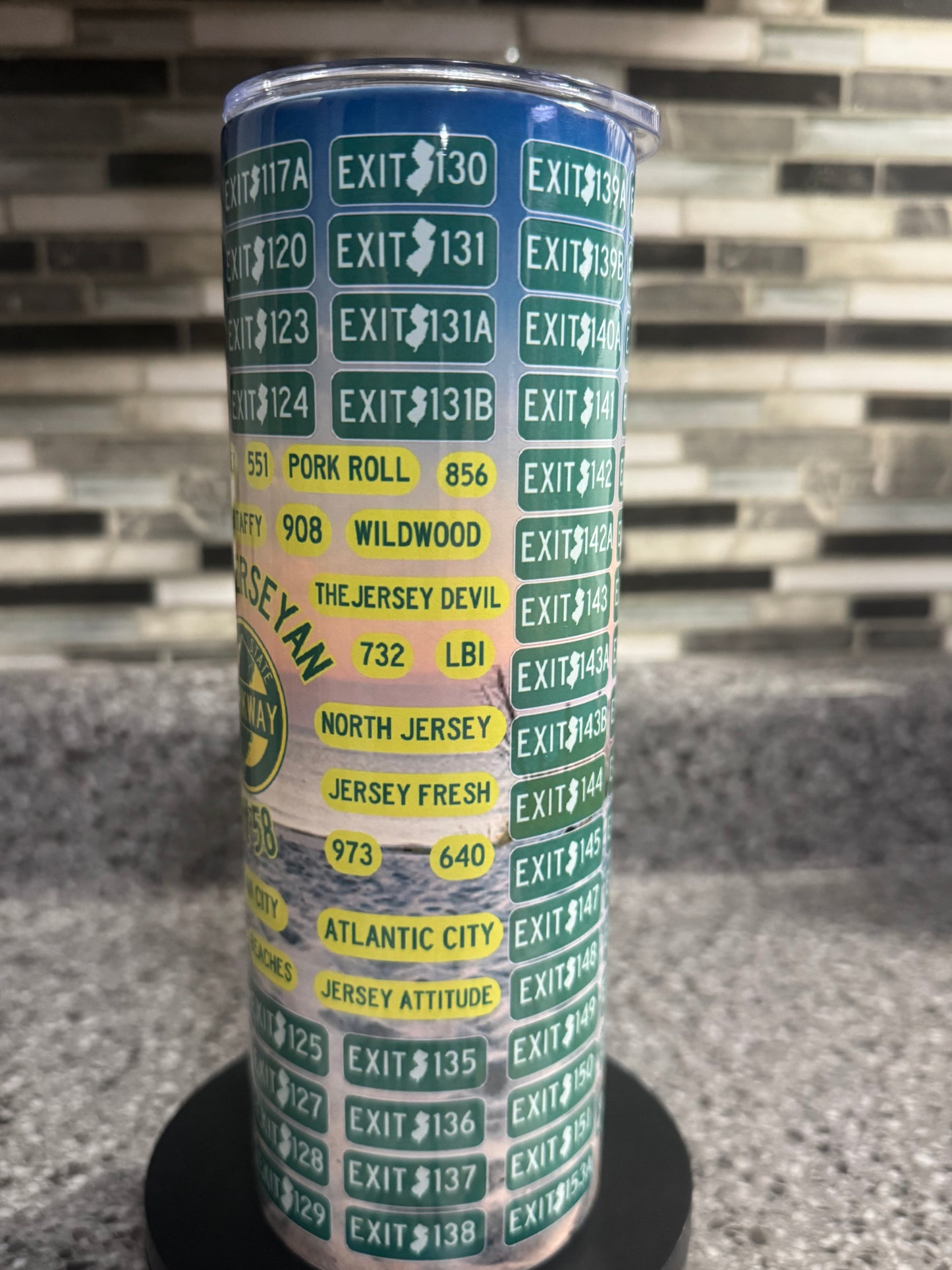 Garden State Parkway Exits 20 oz Tumbler