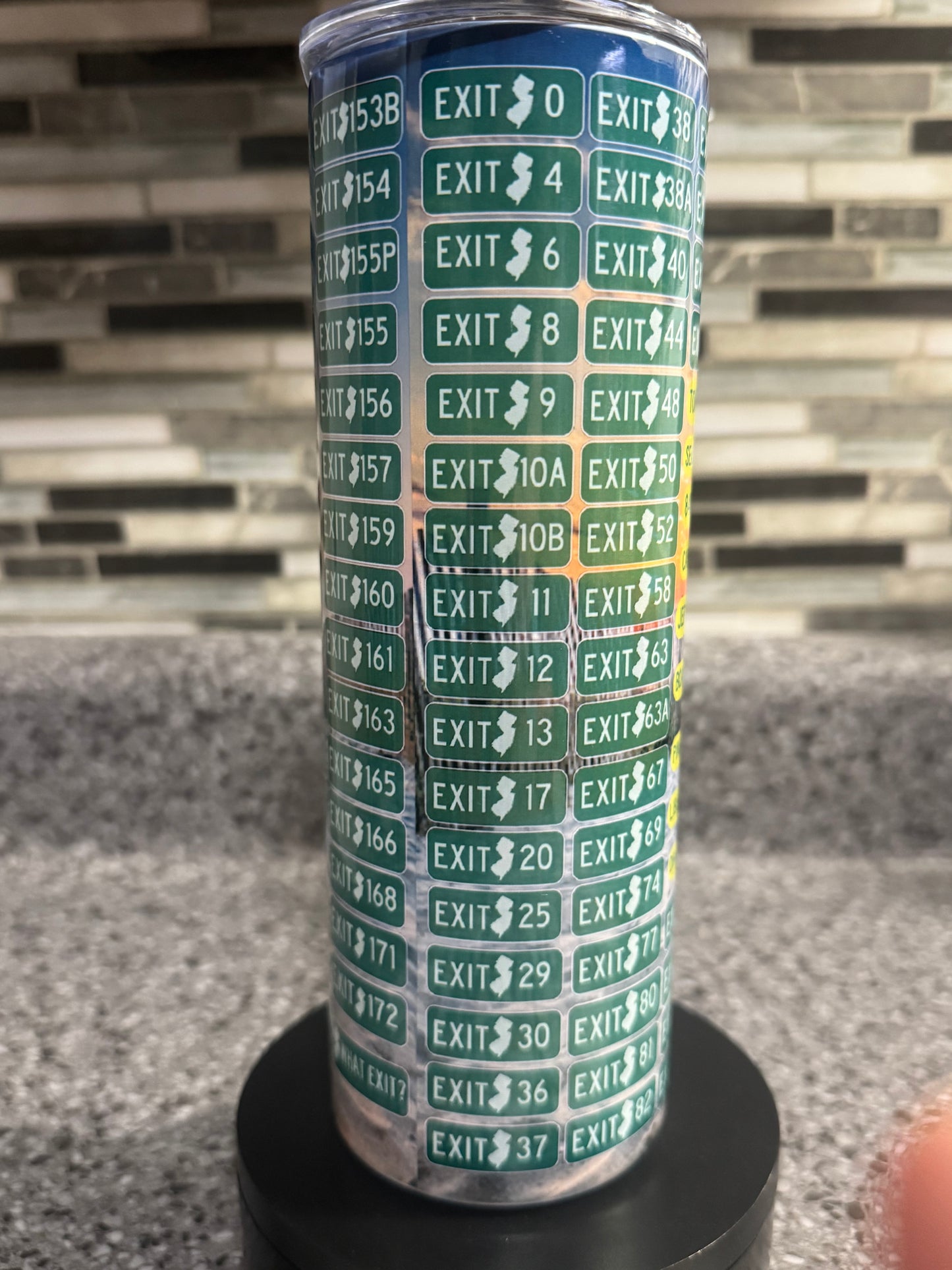 Garden State Parkway Exits 20 oz Tumbler