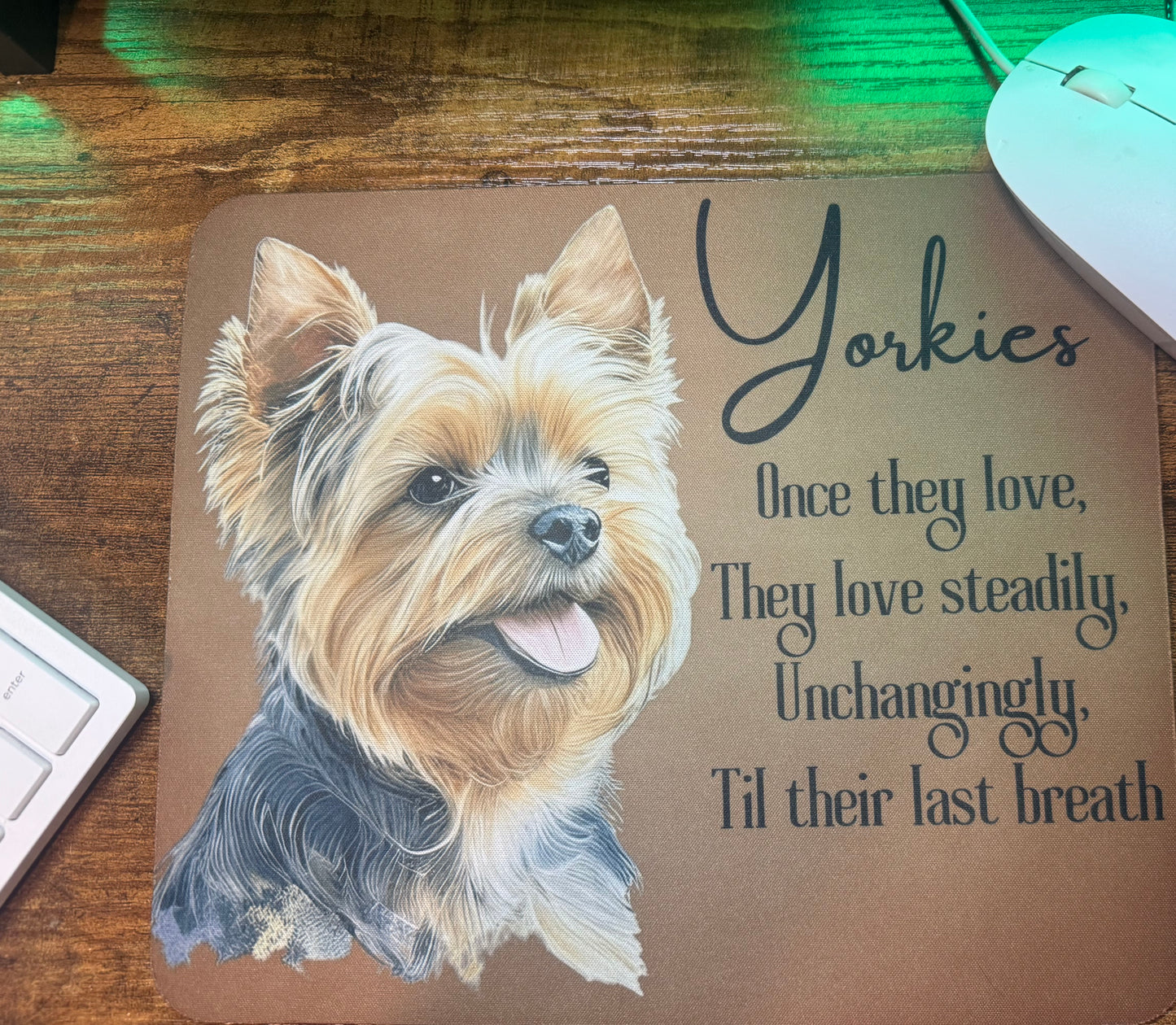 Yorkie Square Mouse Pad