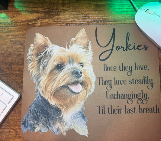 Yorkie Square Mouse Pad