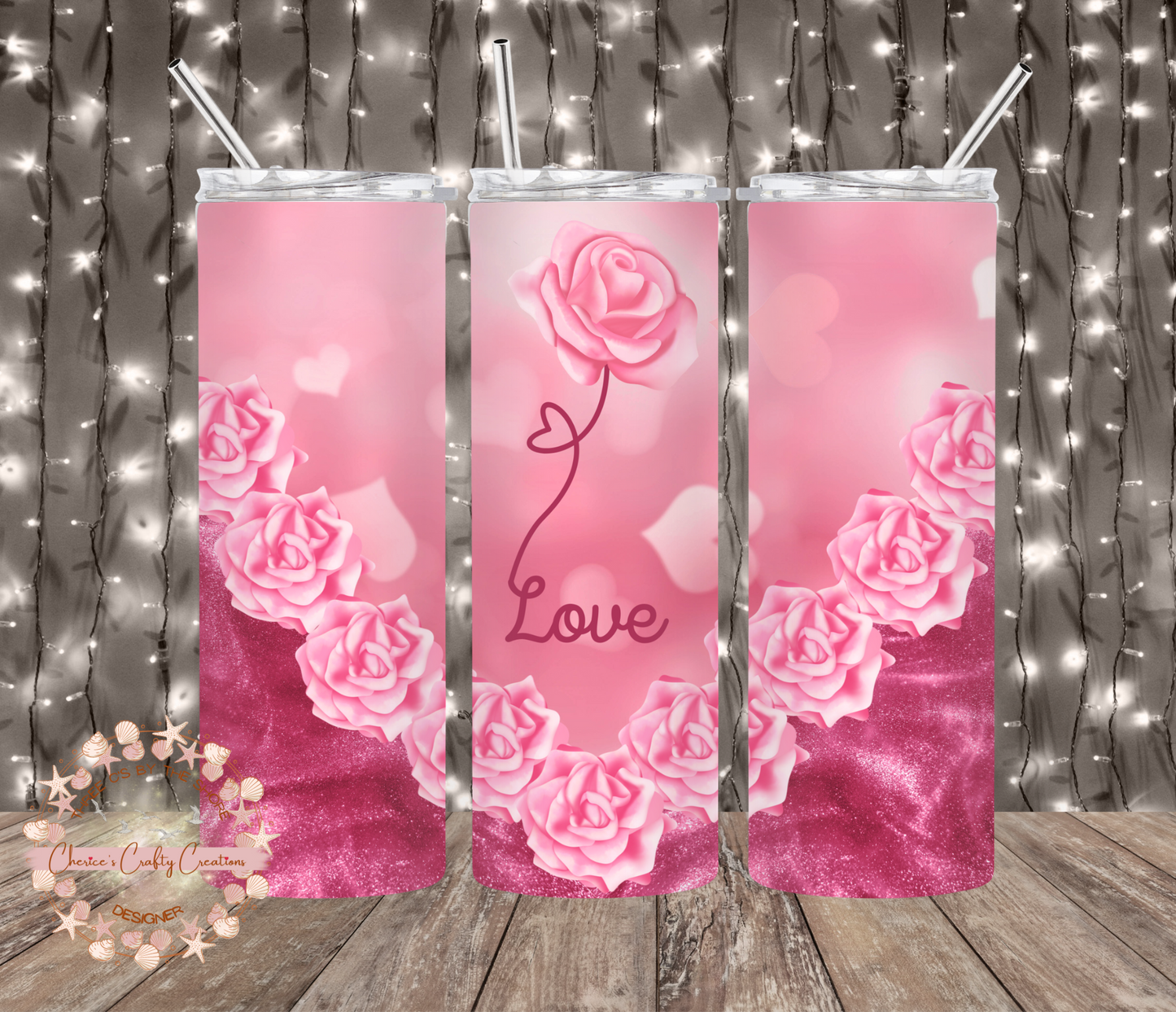 LOVE AND ROSES 20 oz tumbler