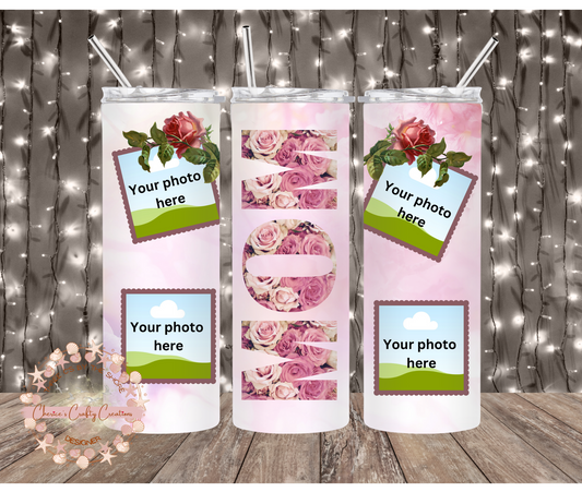 Personalized Mom & Roses 20 oz Tumbler