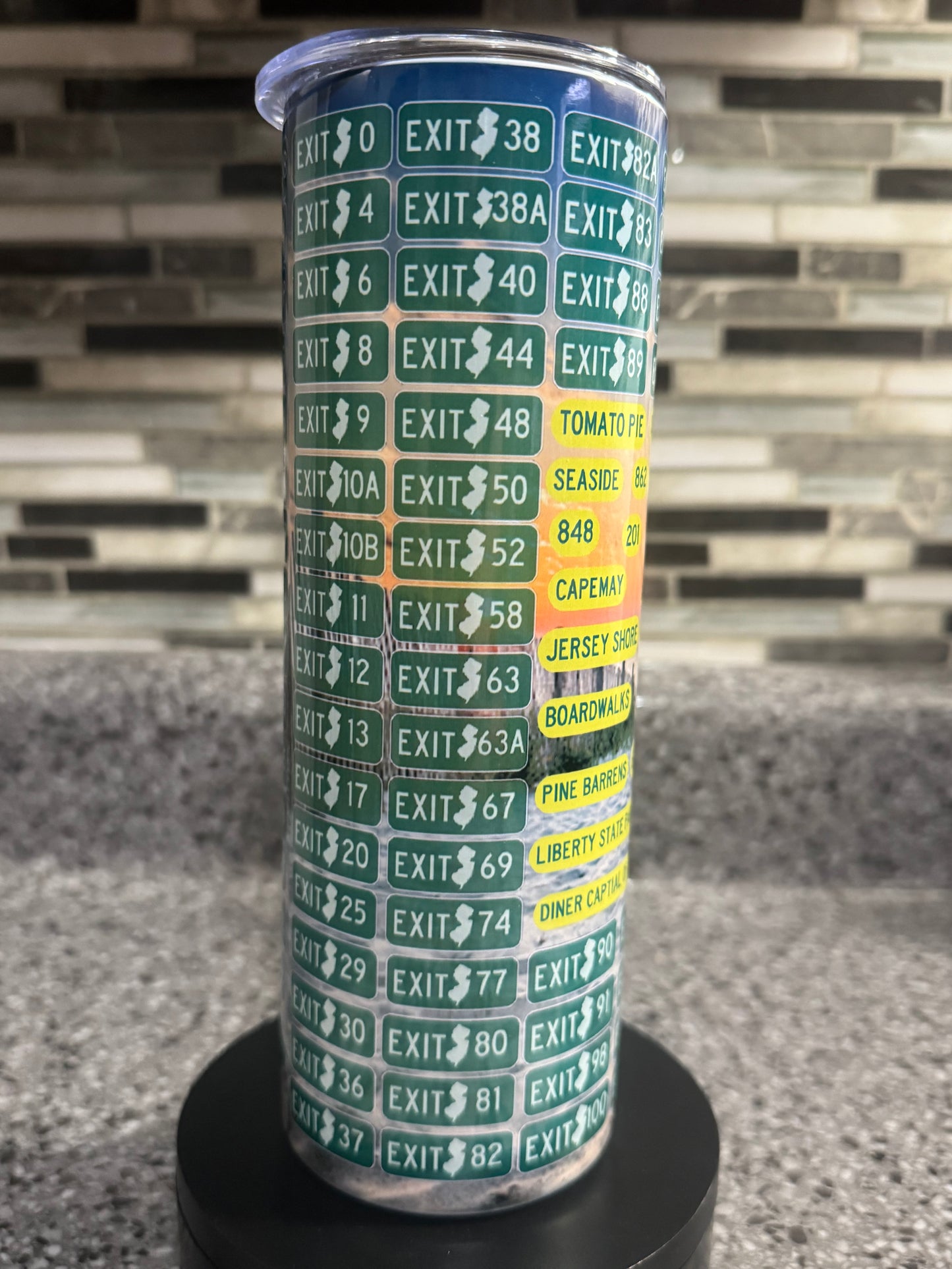Garden State Parkway Exits 20 oz Tumbler