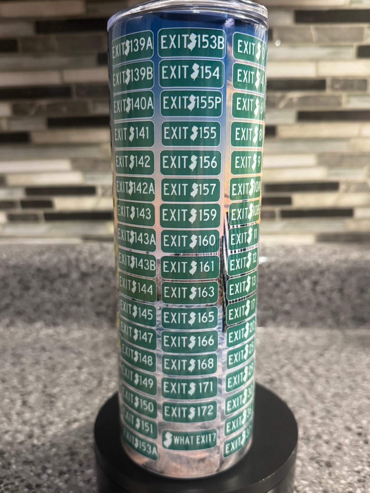 Garden State Parkway Exits 20 oz Tumbler