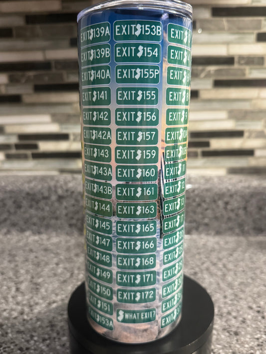 Garden State Parkway Exits 20 oz Tumbler