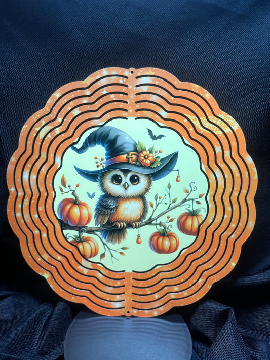 Autumn/Halloween Owl 10" Windspinner