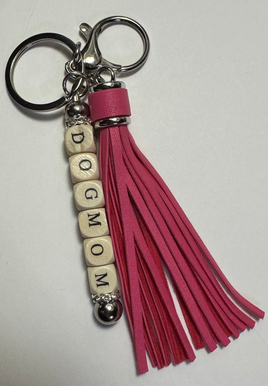 Dog Mom Tassel Keychain
