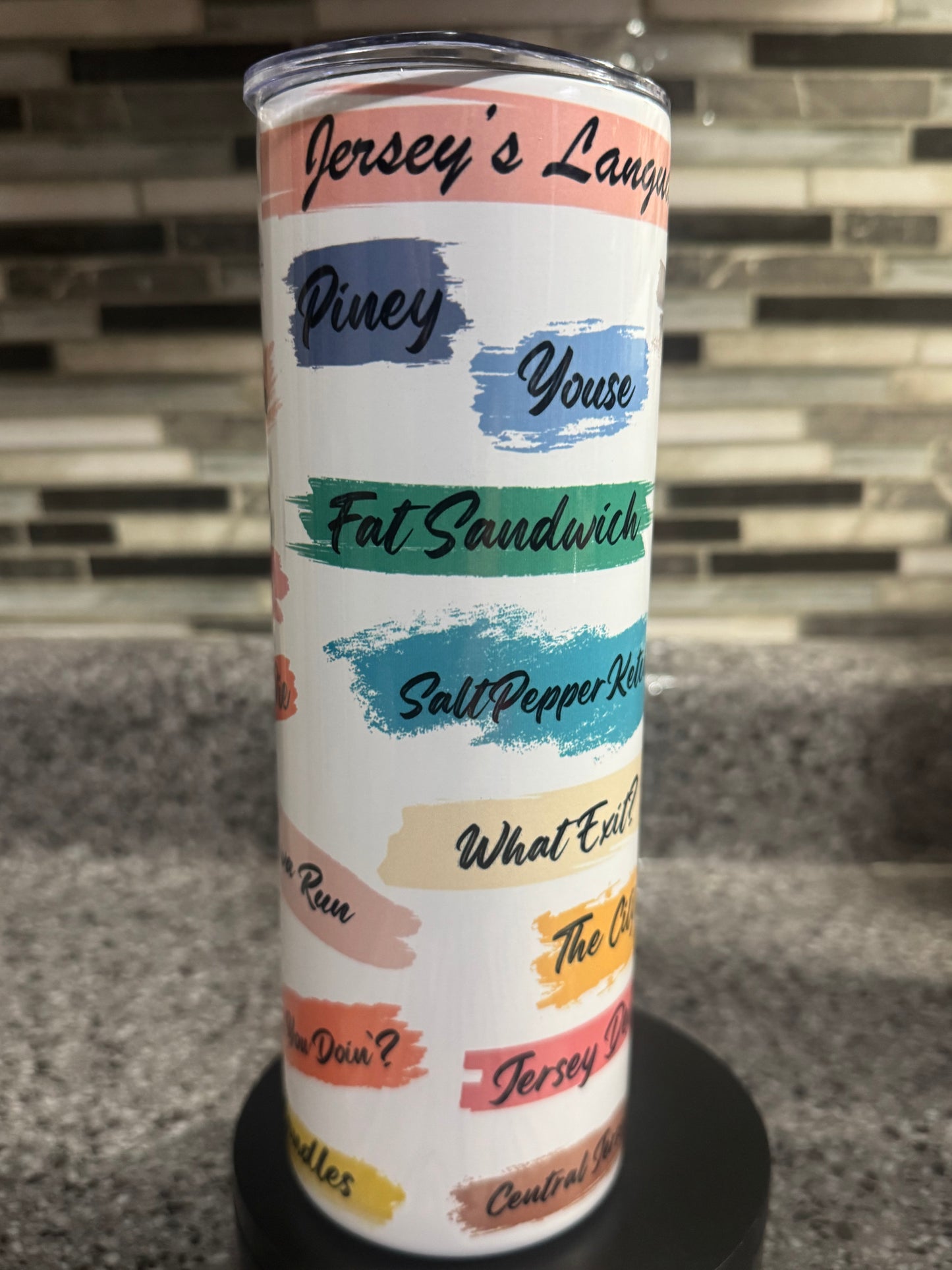 Jersey’s Language 20 oz Stainless Steel Tumbler