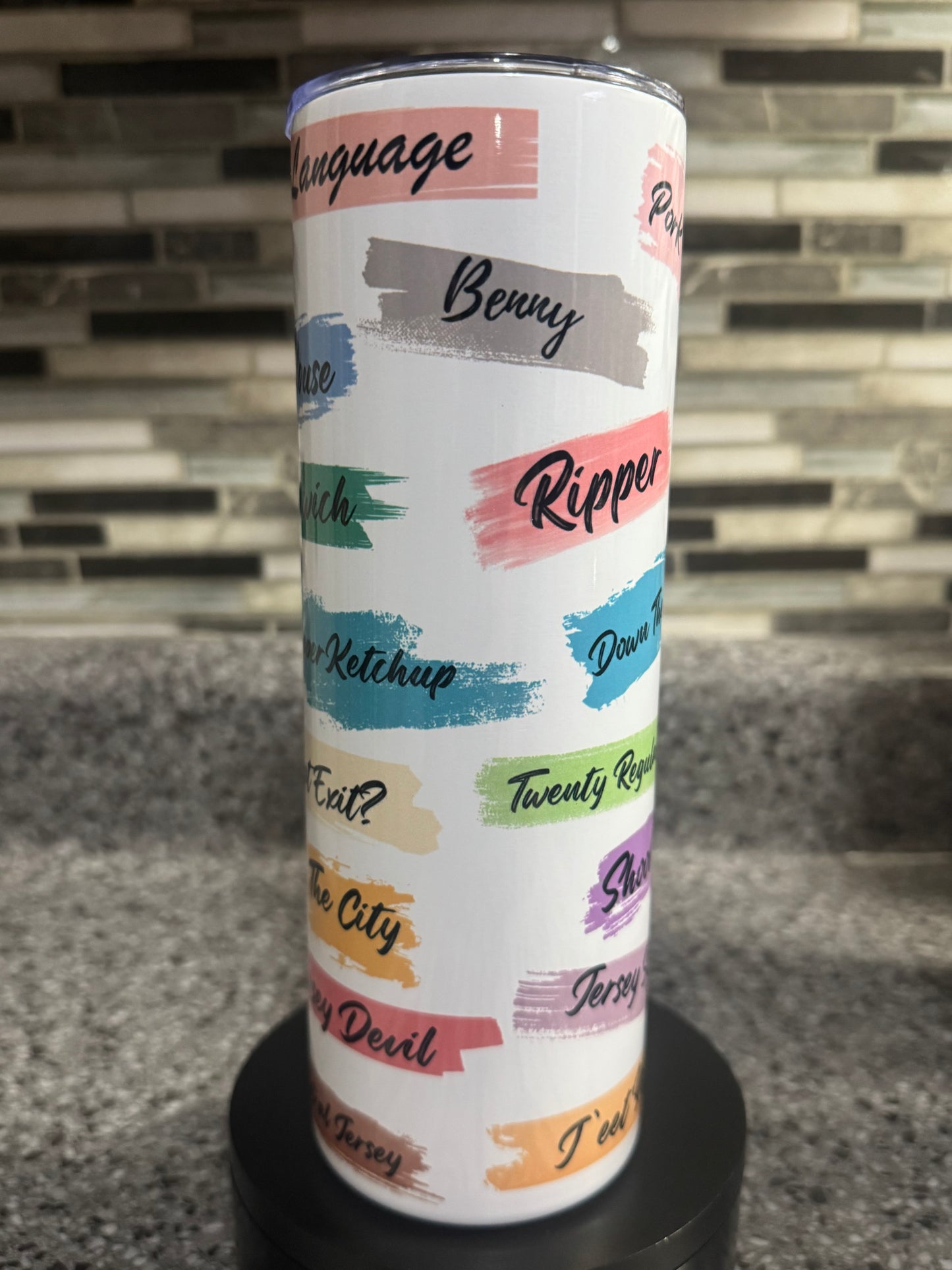 Jersey’s Language 20 oz Stainless Steel Tumbler