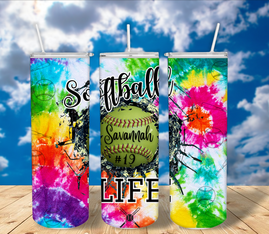 Softball Life 20oz tumbler