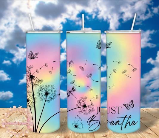 Just Breathe 20 oz tumbler