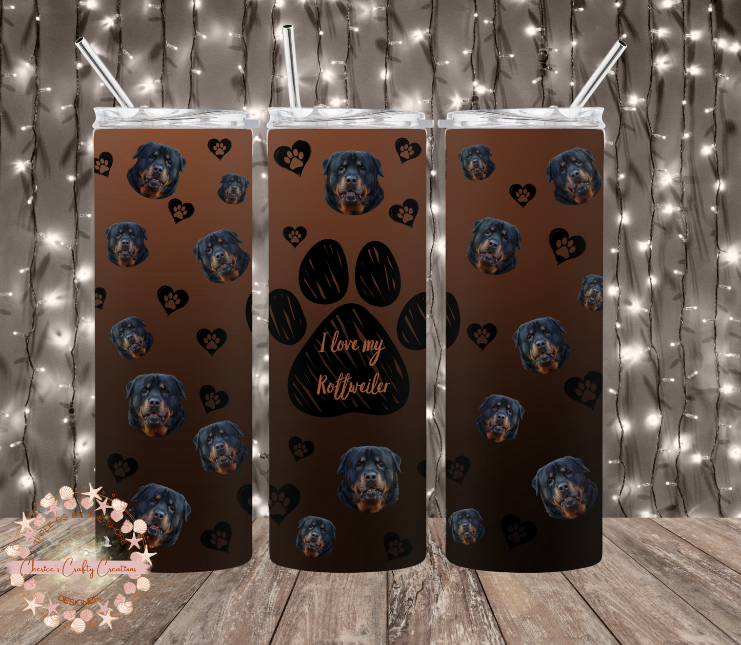 PERSONALIZED I LOVE MY ROTTWEILER 20 oz Tumbler