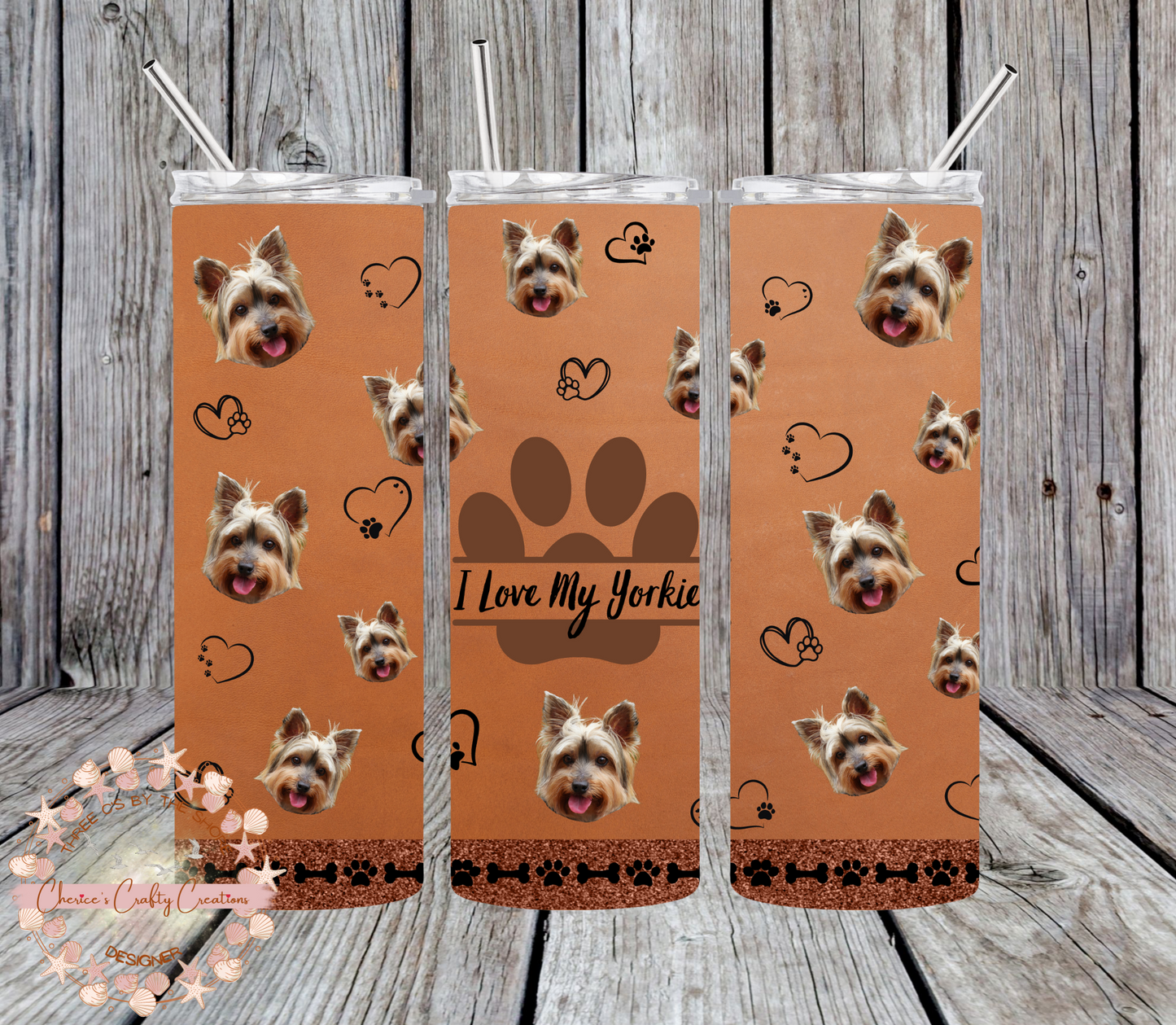 I LOVE MY YORKIE 20 oz tumbler