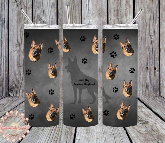 I LOVE MY GERMAN SHEPHERD 20oz tumbler