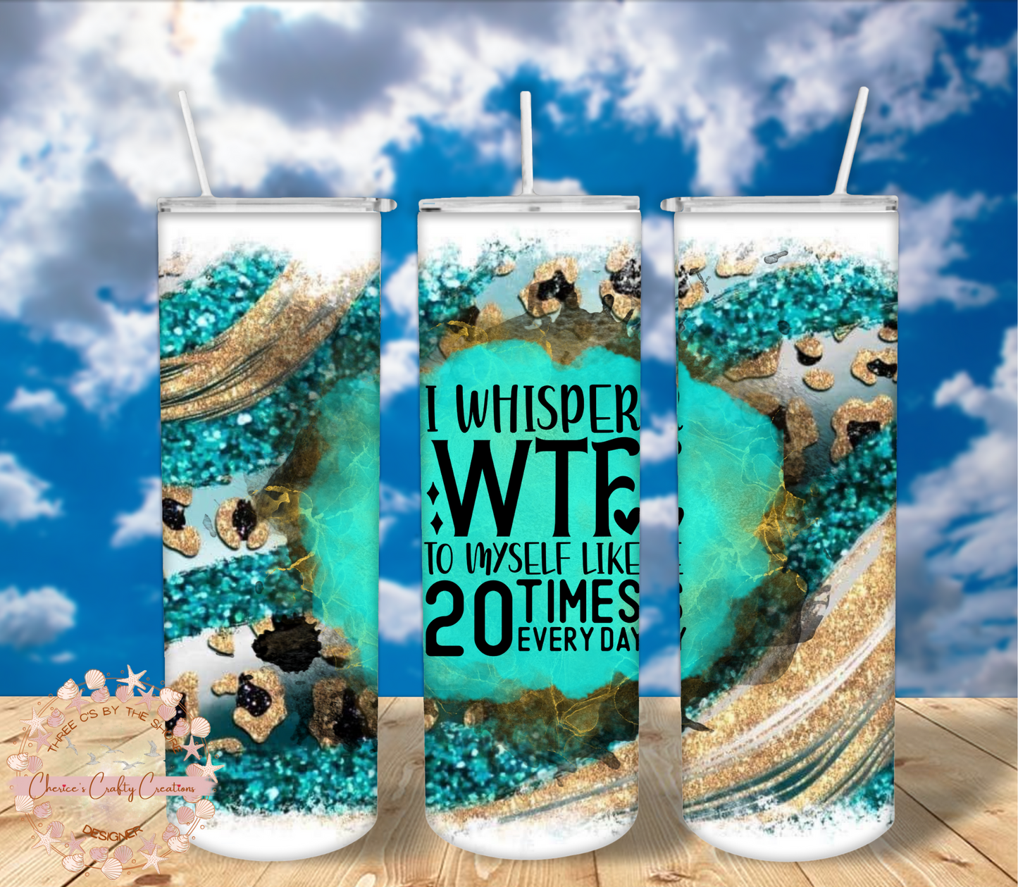 WTF SARCASM 20 oz tumbler