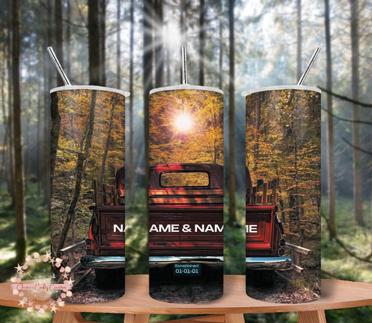 Personalized Vintage Truck 20 oz Tumbler