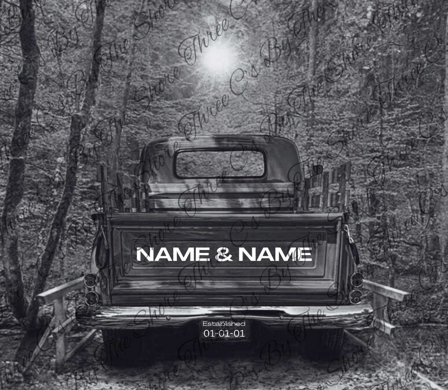 Personalized Vintage Truck 20 oz Tumbler