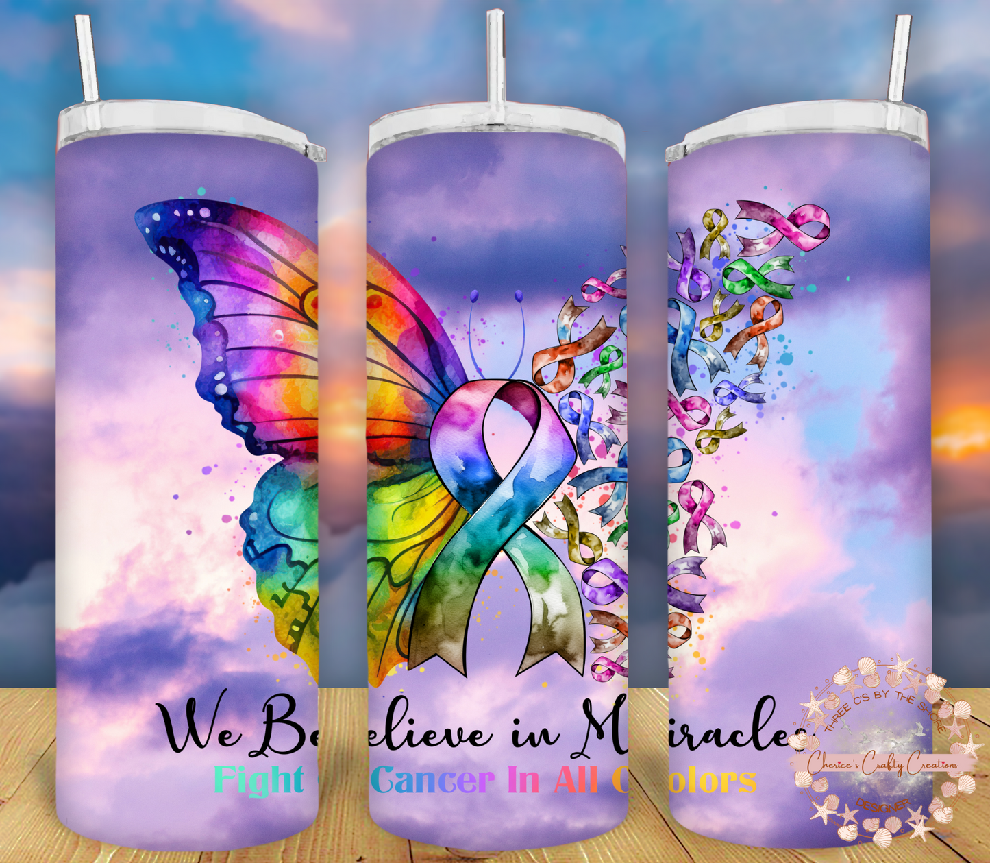 We Believe In Miracles 20 oz tumbler
