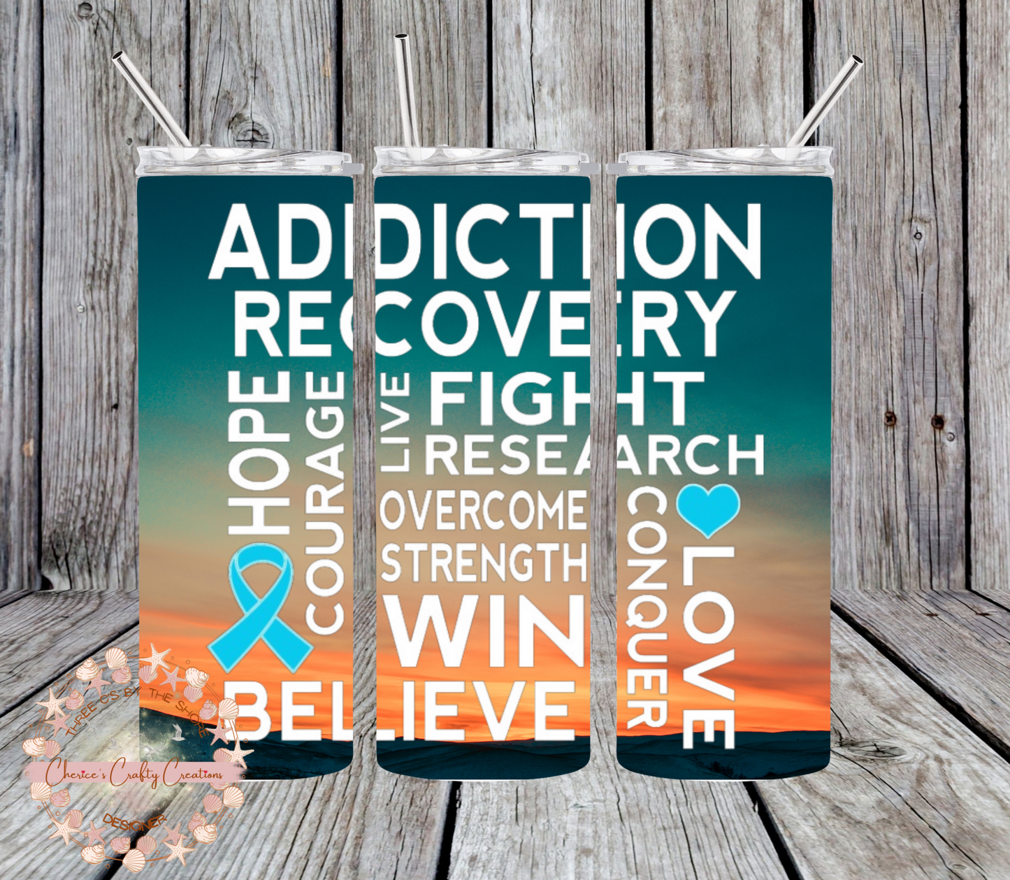 Recovery, Addiction, Fight 20 oz tumbler