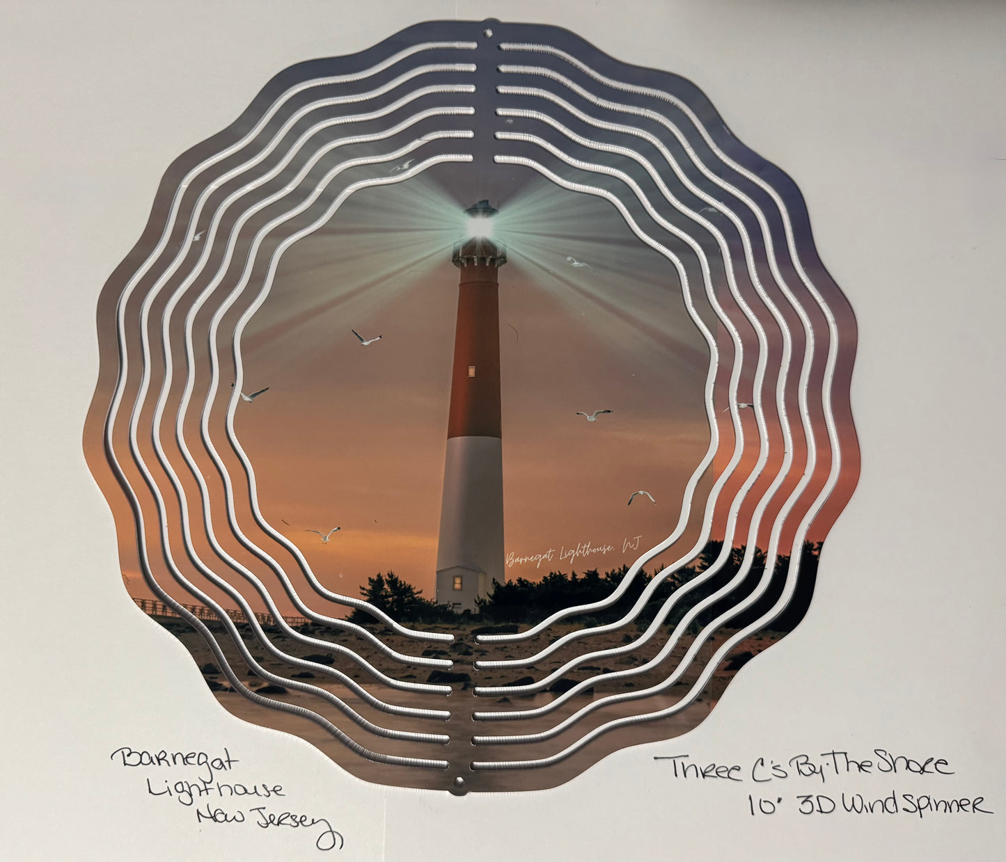 Barnegat Lighthouse 10" 3D Wind Spinner