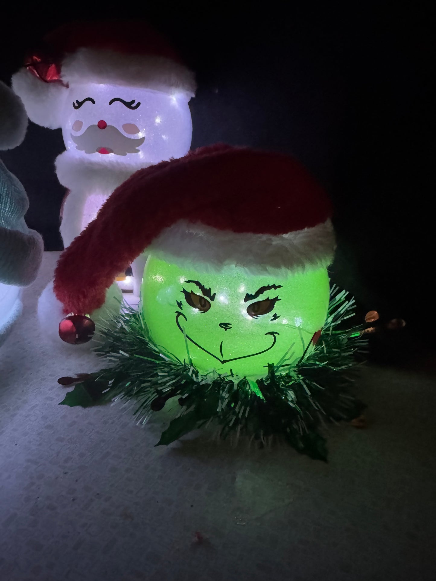 Small Light Up Grinch Face