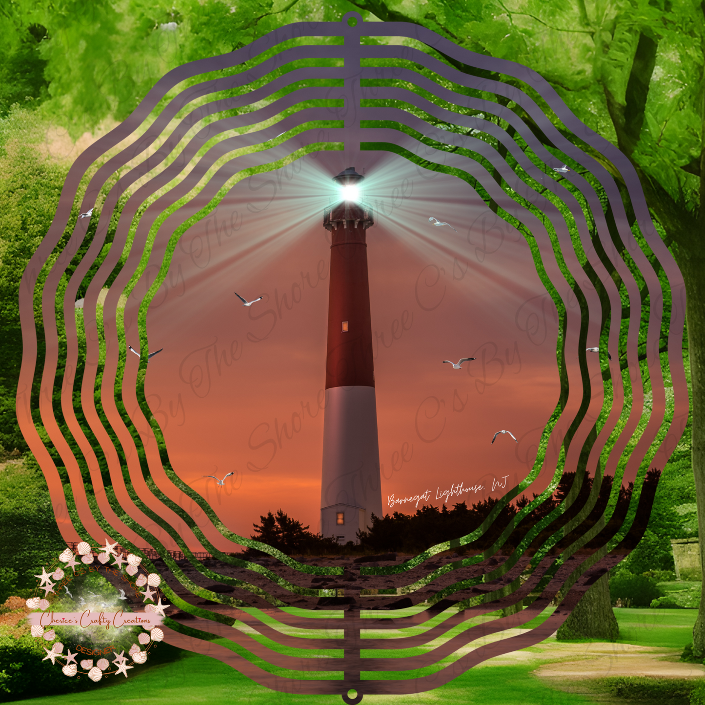 Barnegat Lighthouse 10" 3D Wind Spinner