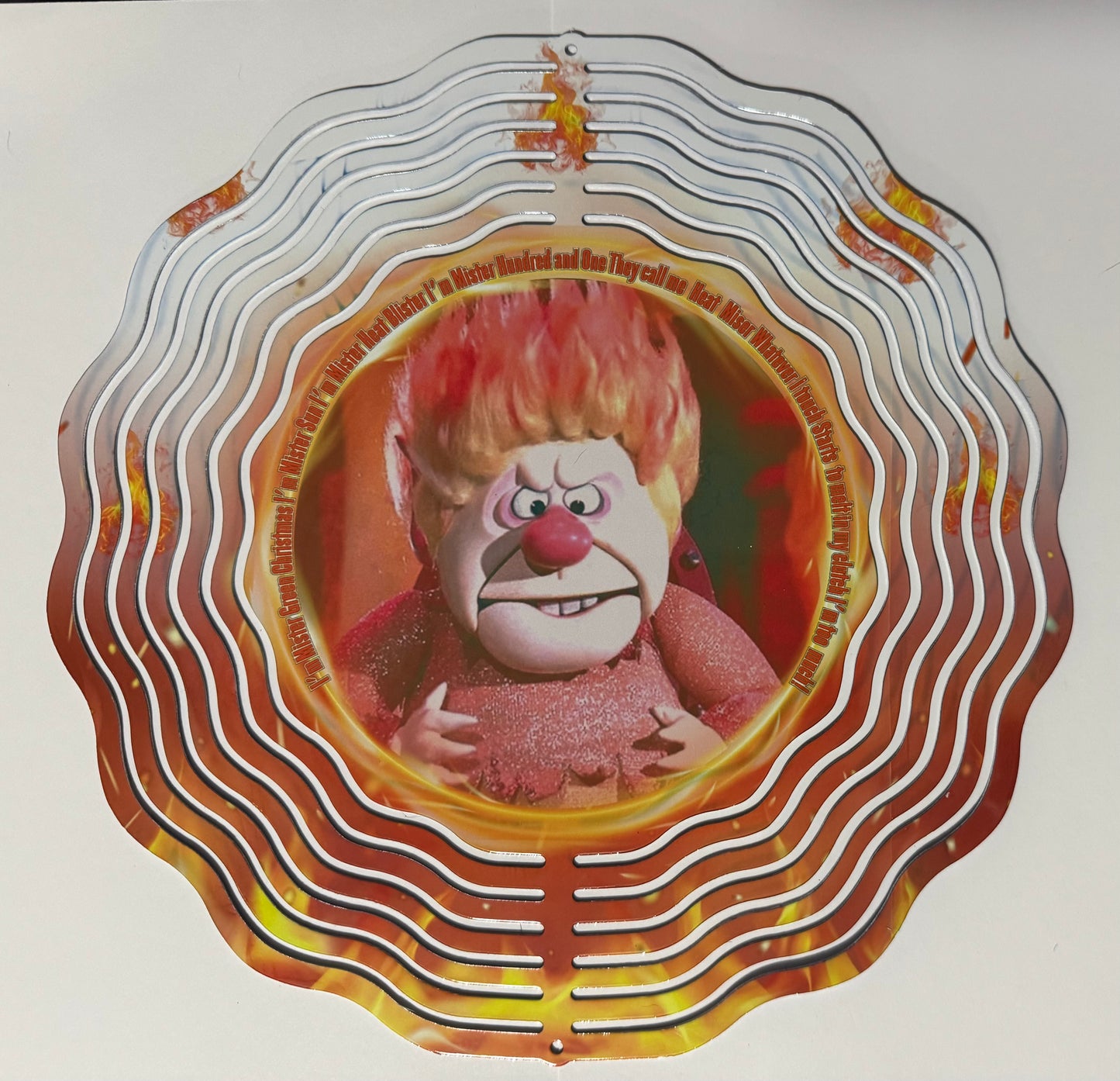 Mr. Heat Miser & Mr. Snow Miser 10” 3D Double-Sided Wind Spinner