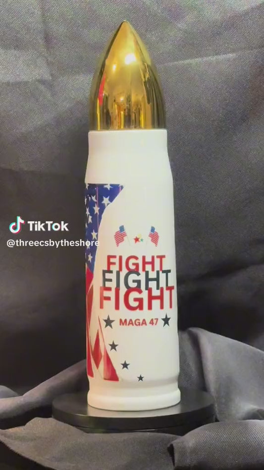 Trump Fight Fight Fight 17 oz Bullet Tumbler