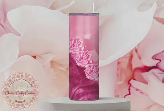 LOVE AND ROSES 20 oz tumbler