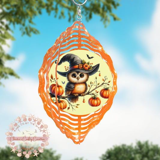 Autumn/Halloween Owl 10" Windspinner